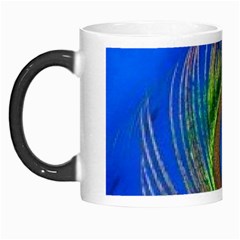 Blue Peacock Feather Morph Mugs