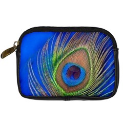 Blue Peacock Feather Digital Camera Cases by Amaryn4rt