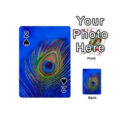 Blue Peacock Feather Playing Cards 54 (Mini) 