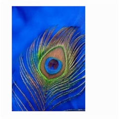 Blue Peacock Feather Large Garden Flag (Two Sides)