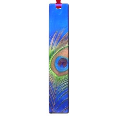 Blue Peacock Feather Large Book Marks