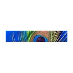 Blue Peacock Feather Flano Scarf (Mini)