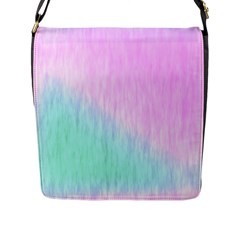 Pink Green Texture                                                       			flap Closure Messenger Bag (l) by LalyLauraFLM