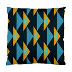 Yellow blue triangles pattern                                                        	Standard Cushion Case (Two Sides) Front