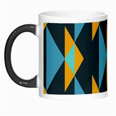 Yellow Blue Triangles Pattern                                                        Morph Mug by LalyLauraFLM