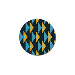 Yellow Blue Triangles Pattern                                                        			golf Ball Marker (4 Pack) by LalyLauraFLM