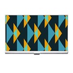 Yellow blue triangles pattern                                                        			Business Card Holder Front