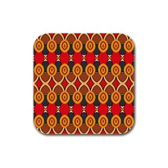 Ovals pattern                                                         			Rubber Square Coaster (4 pack