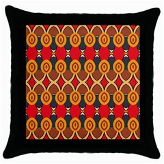 Ovals pattern                                                         			Throw Pillow Case (Black)