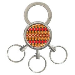 Ovals Pattern                                                         			3-ring Key Chain by LalyLauraFLM