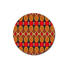 Ovals pattern                                                         			Rubber Round Coaster (4 pack)