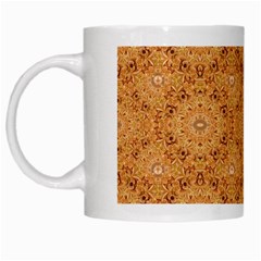 Intricate Modern Baroque Seamless Pattern White Mugs by dflcprints