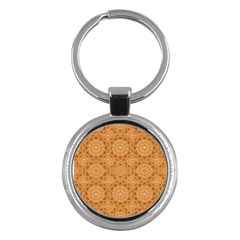 Intricate Modern Baroque Seamless Pattern Key Chains (round) 