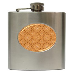 Intricate Modern Baroque Seamless Pattern Hip Flask (6 Oz) by dflcprints