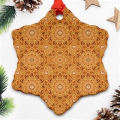 Intricate Modern Baroque Seamless Pattern Snowflake Ornament (two Sides) by dflcprints