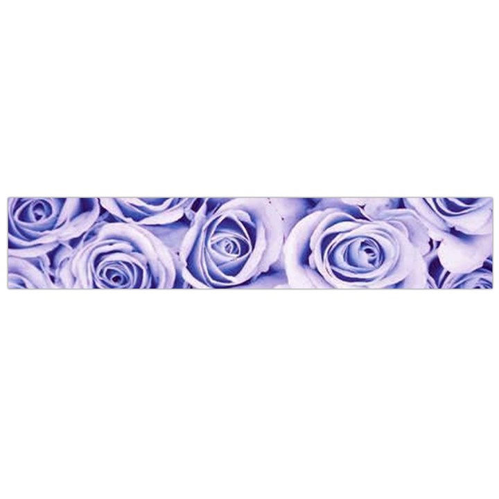 Electric white and blue roses Flano Scarf (Large)