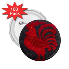 Red Fire Chicken Year 2 25  Buttons (100 Pack)  by Valentinaart