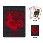 Red fire chicken year Playing Card Back