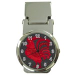 Red fire chicken year Money Clip Watches Front