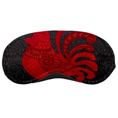 Red Fire Chicken Year Sleeping Masks by Valentinaart