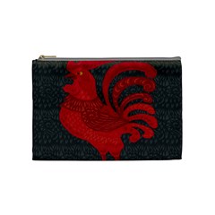 Red Fire Chicken Year Cosmetic Bag (medium)  by Valentinaart