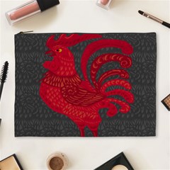 Red Fire Chicken Year Cosmetic Bag (xl) by Valentinaart