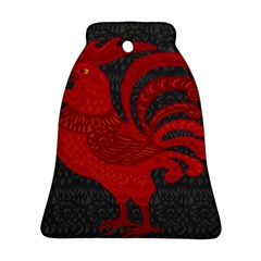 Red Fire Chicken Year Bell Ornament (two Sides) by Valentinaart