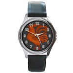 Chicken year Round Metal Watch Front