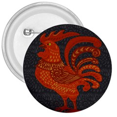 Chicken Year 3  Buttons by Valentinaart