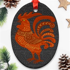 Chicken Year Ornament (oval) by Valentinaart