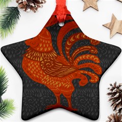 Chicken Year Ornament (star)