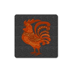 Chicken Year Square Magnet by Valentinaart