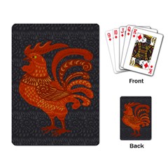 Chicken Year Playing Card by Valentinaart