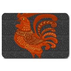 Chicken Year Large Doormat  by Valentinaart