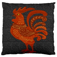 Chicken Year Large Cushion Case (two Sides) by Valentinaart