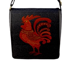 Chicken Year Flap Messenger Bag (l)  by Valentinaart