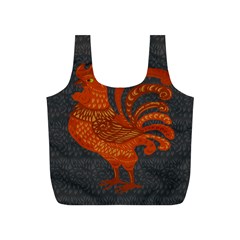 Chicken Year Full Print Recycle Bags (s)  by Valentinaart