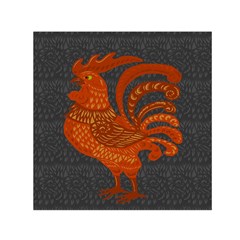 Chicken Year Small Satin Scarf (square) by Valentinaart