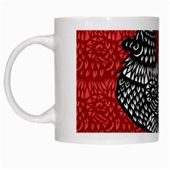 Year Of The Rooster White Mugs by Valentinaart