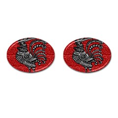 Year Of The Rooster Cufflinks (oval) by Valentinaart