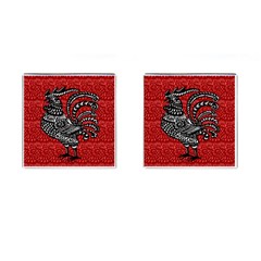 Year Of The Rooster Cufflinks (square) by Valentinaart