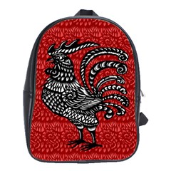 Year Of The Rooster School Bags(large)  by Valentinaart