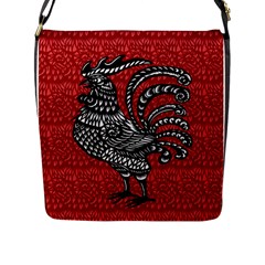 Year Of The Rooster Flap Messenger Bag (l)  by Valentinaart