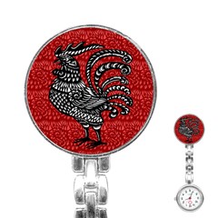 Year Of The Rooster Stainless Steel Nurses Watch by Valentinaart