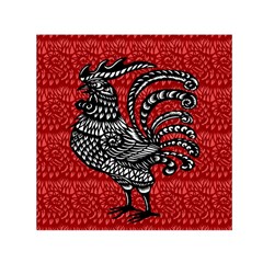 Year Of The Rooster Small Satin Scarf (square) by Valentinaart