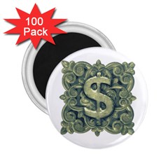 Money Symbol Ornament 2 25  Magnets (100 Pack)  by dflcprints