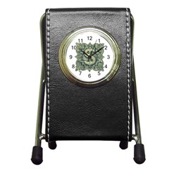 Money Symbol Ornament Pen Holder Desk Clocks by dflcprints