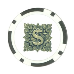 Money Symbol Ornament Poker Chip Card Guard by dflcprints