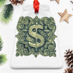 Money Symbol Ornament Bell Ornament (two Sides)