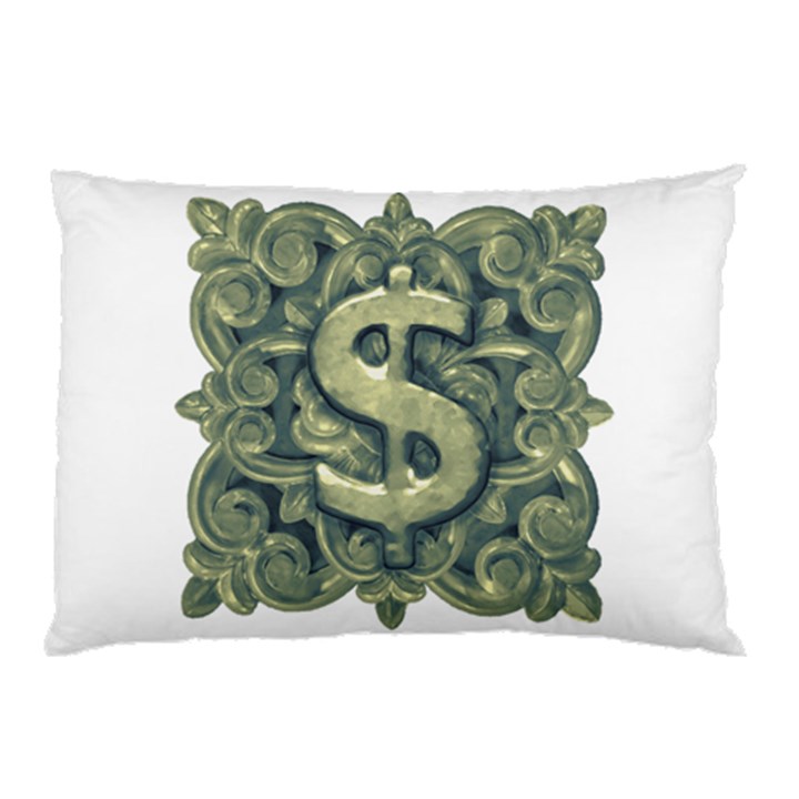 Money Symbol Ornament Pillow Case (Two Sides)